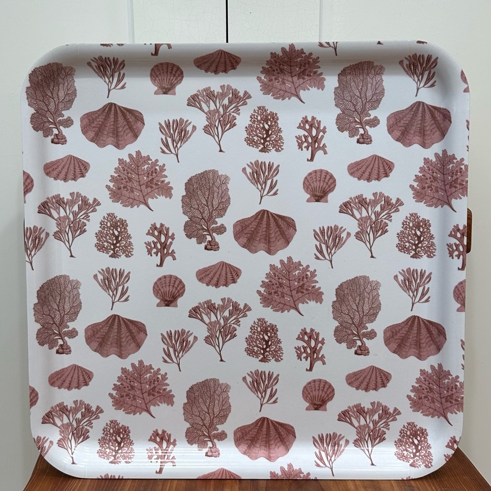 IKEA Square Tray Shells Seaweeds Kitchen Item Vintage